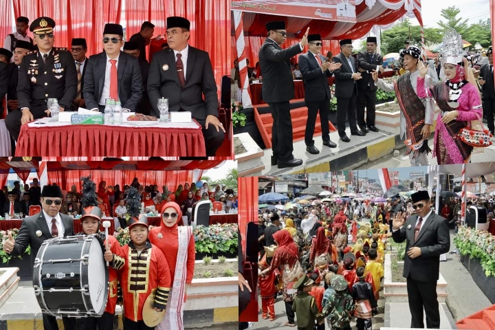 Sambut HUT ke 78 RI Pemkab Madina Gelar Pawai Karnaval