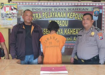 Lagi, Diduga Pengedar Sabu Ditangkap Polsek Raya Kahaen, Kapolsek : ” Ini adalah komitmen kami berantas narkoba”