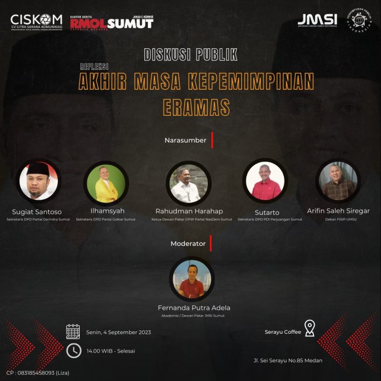 Jelang Akhir Periode, JMSI Sumut dan Ciskom Refleksikan Pemerintahan Eramas di Sumut